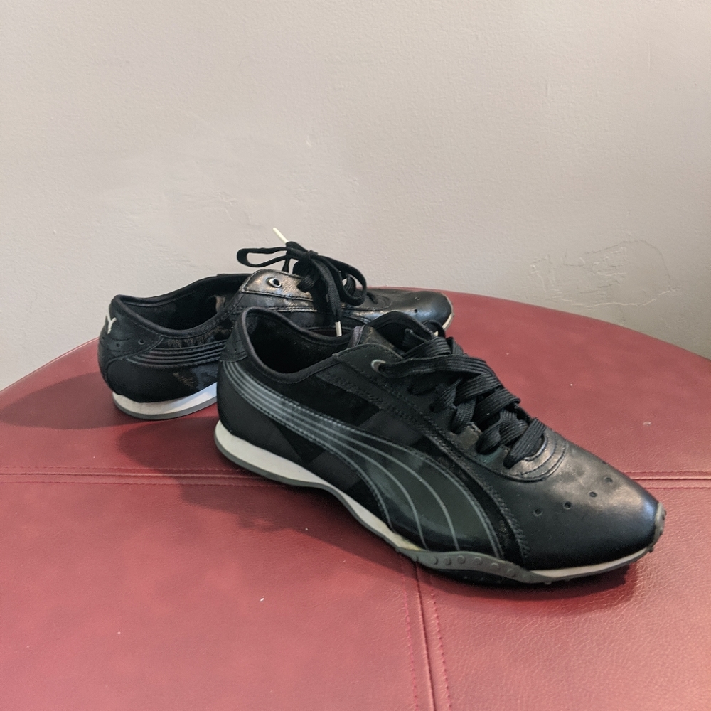 Puma leather and mesh sneakers